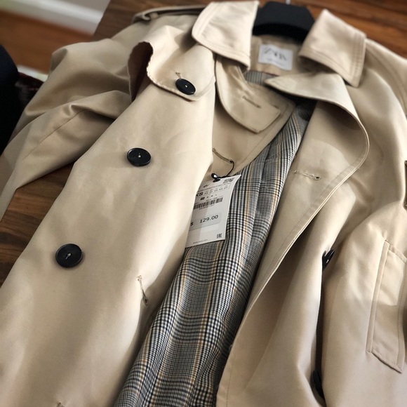 ZARA belted camel trench coat - Picture 6 of 7